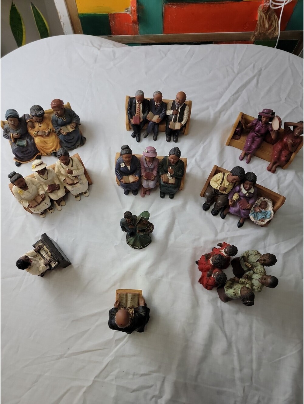 UTI ChurchResin Figurines Ebony Treasures Wedding Scene Lot